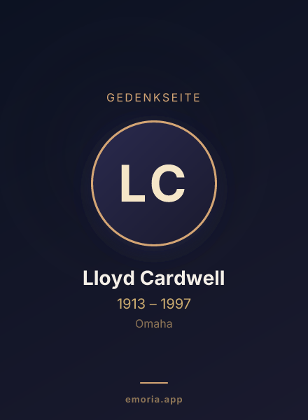 Gedenkportrait von Lloyd Cardwell