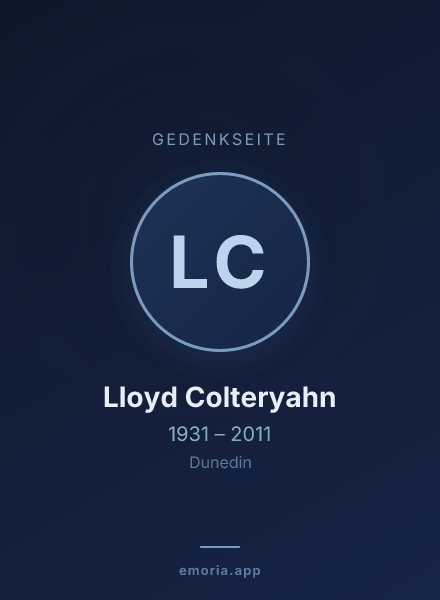 Gedenkportrait von Lloyd Colteryahn