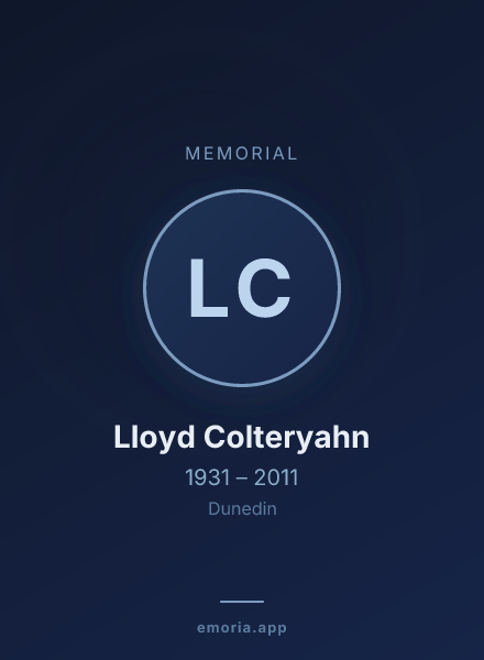 Memorial portrait of Lloyd Colteryahn