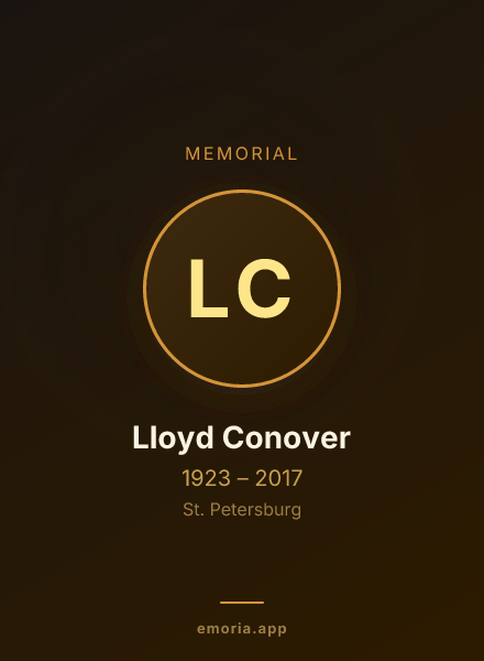 Memorial portrait of Lloyd Conover