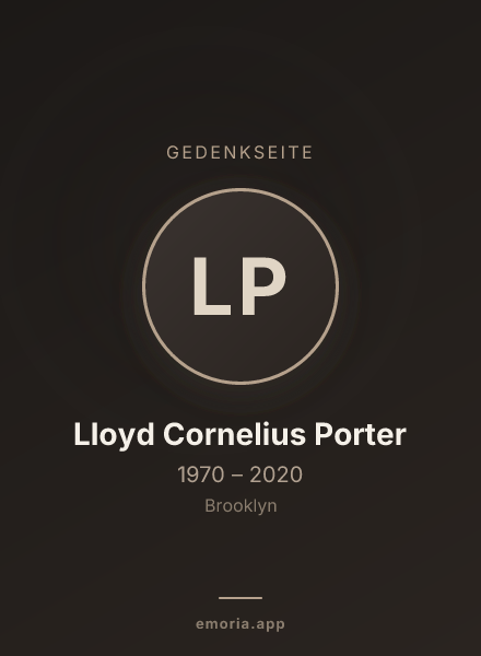 Gedenkportrait von Lloyd Cornelius Porter