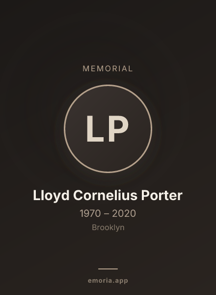 Memorial portrait of Lloyd Cornelius Porter