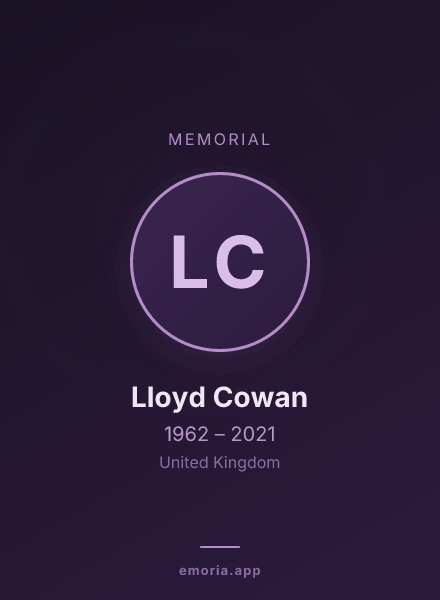 Memorial portrait of Lloyd Cowan