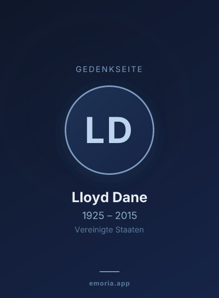 Gedenkportrait von Lloyd Dane