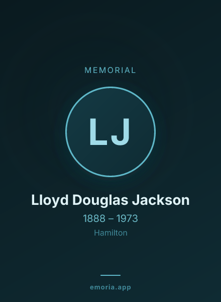 Memorial portrait of Lloyd Douglas Jackson