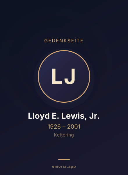 Gedenkportrait von Lloyd E. Lewis, Jr.