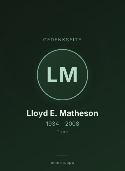 Gedenkportrait von Lloyd E. Matheson