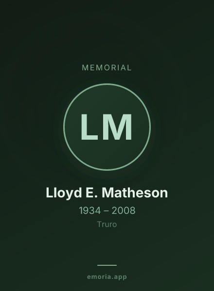 Memorial portrait of Lloyd E. Matheson