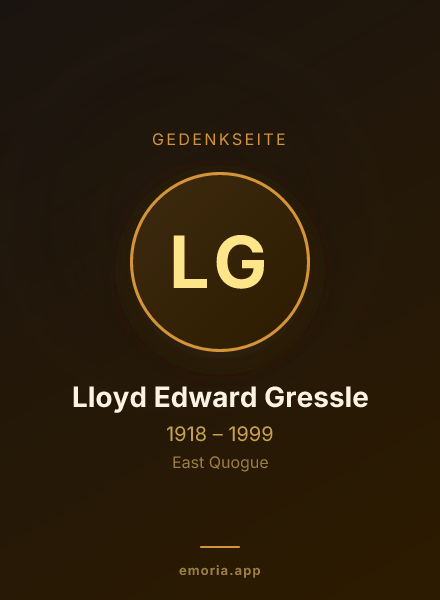 Gedenkportrait von Lloyd Edward Gressle