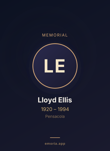 Memorial portrait of Lloyd Ellis