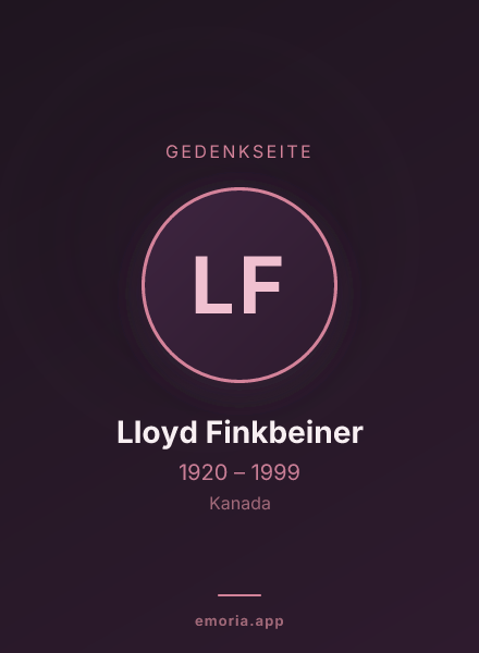 Gedenkportrait von Lloyd Finkbeiner