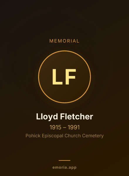 Memorial portrait of Lloyd Fletcher