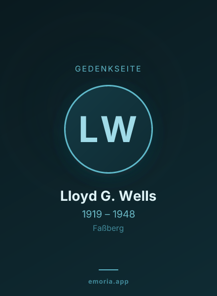Gedenkportrait von Lloyd G. Wells