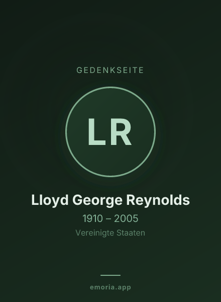 Gedenkportrait von Lloyd George Reynolds