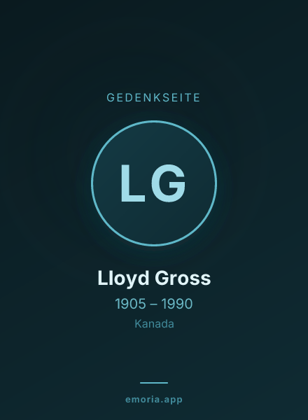 Gedenkportrait von Lloyd Gross