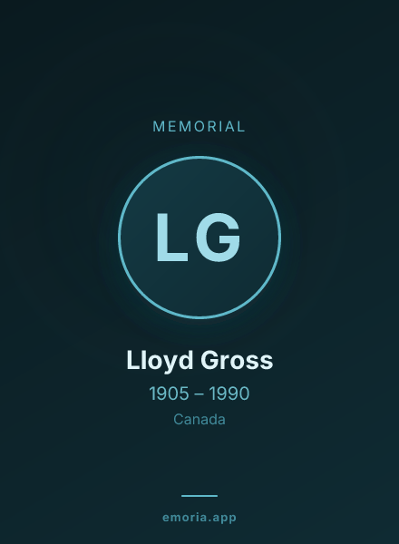 Memorial portrait of Lloyd Gross