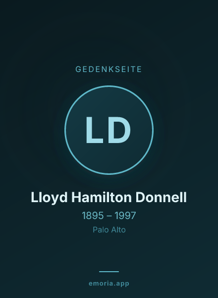 Gedenkportrait von Lloyd Hamilton Donnell