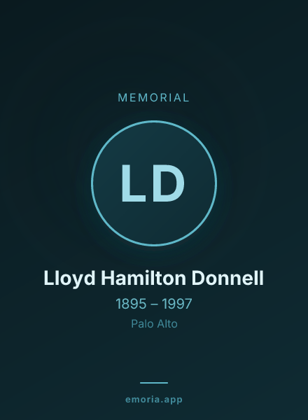 Memorial portrait of Lloyd Hamilton Donnell