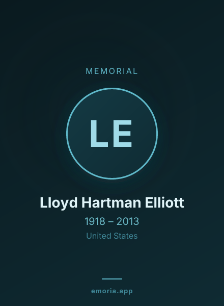 Memorial portrait of Lloyd Hartman Elliott
