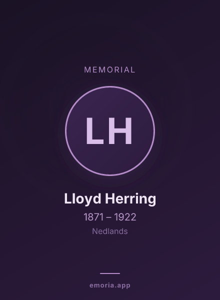 Memorial portrait of Lloyd Herring