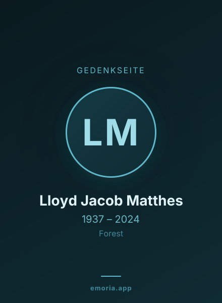 Gedenkportrait von Lloyd Jacob Matthes
