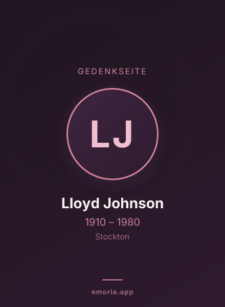 Gedenkportrait von Lloyd Johnson