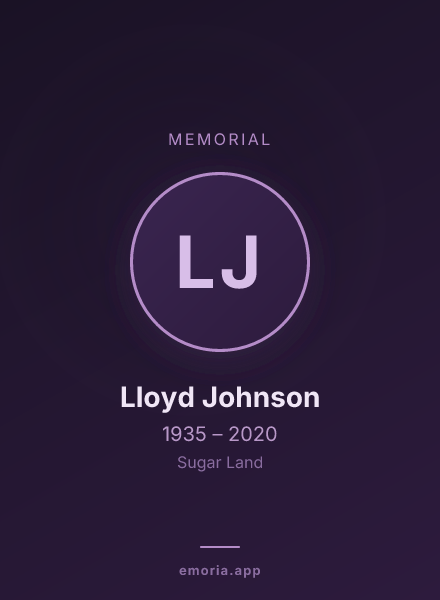 Memorial portrait of Lloyd Johnson