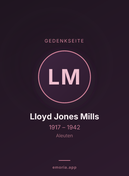 Gedenkportrait von Lloyd Jones Mills