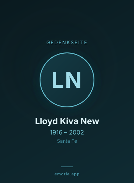 Gedenkportrait von Lloyd Kiva New