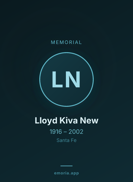 Memorial portrait of Lloyd Kiva New