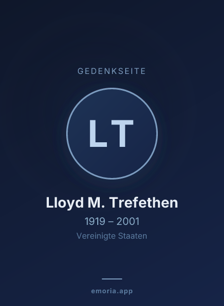 Gedenkportrait von Lloyd M. Trefethen