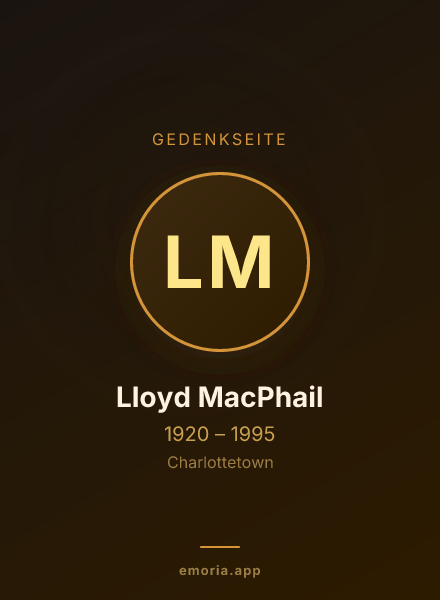 Gedenkportrait von Lloyd MacPhail