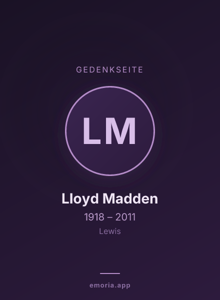 Gedenkportrait von Lloyd Madden