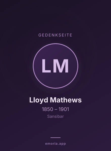 Gedenkportrait von Lloyd Mathews