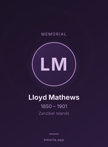 Memorial portrait of Lloyd Mathews