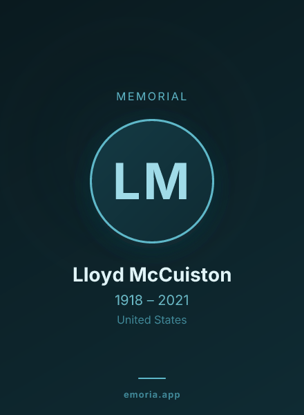 Memorial portrait of Lloyd McCuiston