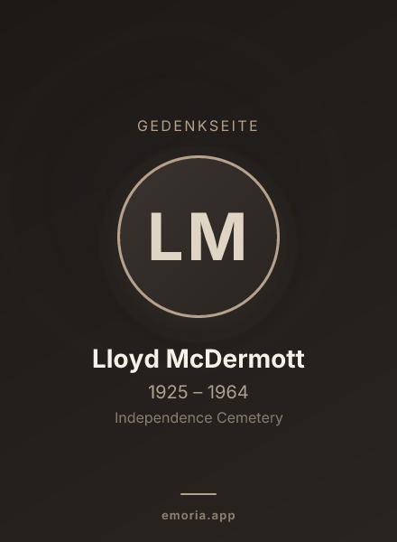 Gedenkportrait von Lloyd McDermott