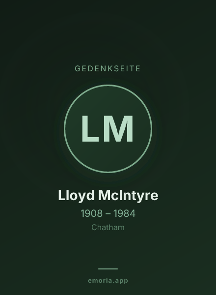 Gedenkportrait von Lloyd McIntyre