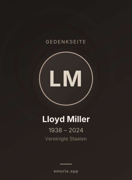 Gedenkportrait von Lloyd Miller