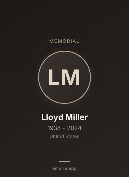 Memorial portrait of Lloyd Miller