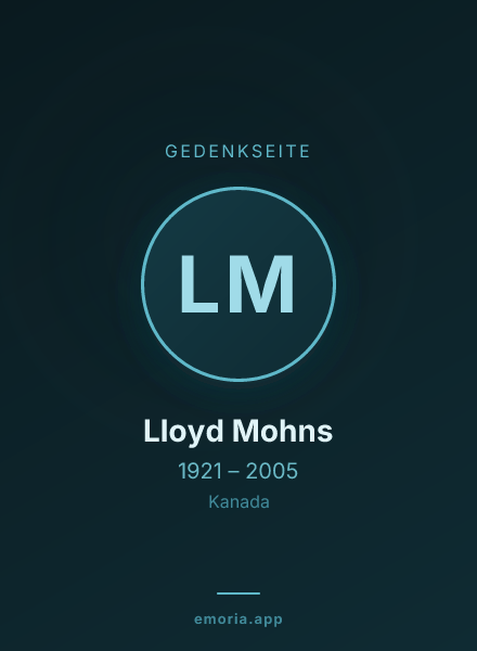 Gedenkportrait von Lloyd Mohns