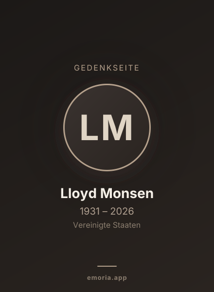 Gedenkportrait von Lloyd Monsen