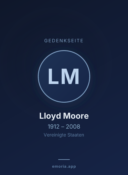 Gedenkportrait von Lloyd Moore