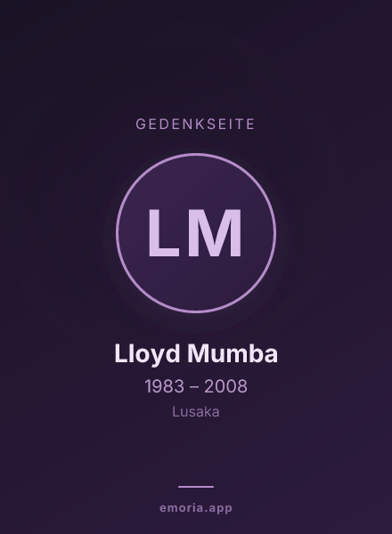 Gedenkportrait von Lloyd Mumba