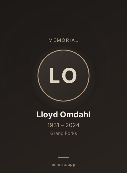 Memorial portrait of Lloyd Omdahl