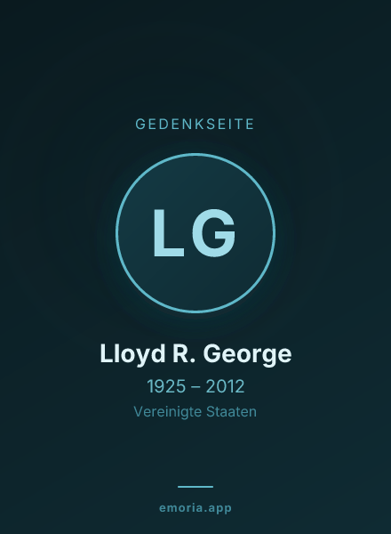 Gedenkportrait von Lloyd R. George