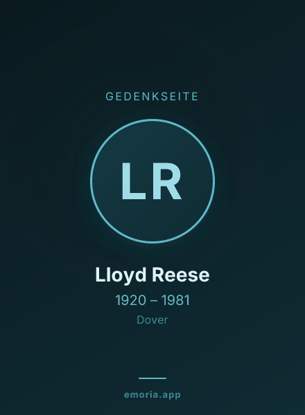 Gedenkportrait von Lloyd Reese