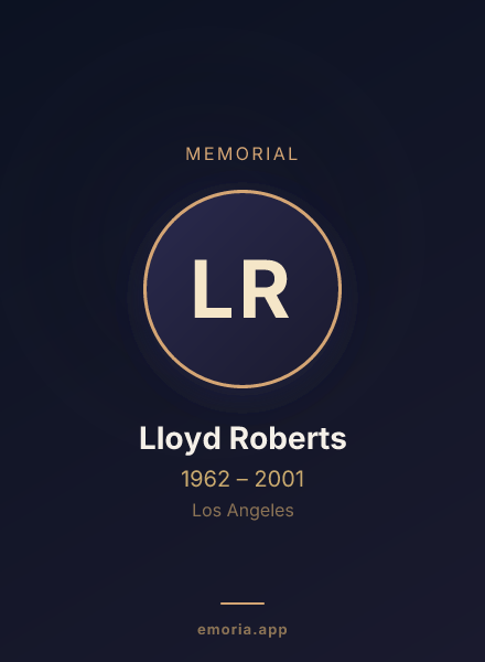 Memorial portrait of Lloyd Roberts