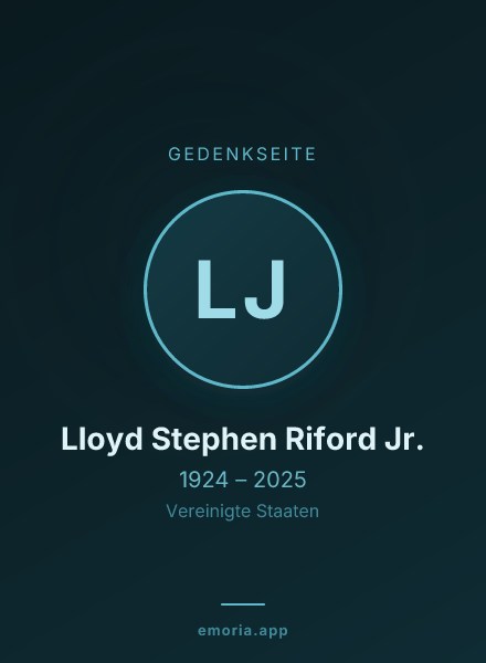 Gedenkportrait von Lloyd Stephen Riford Jr.