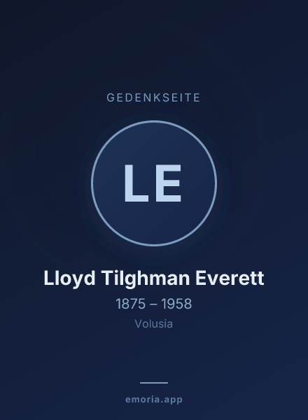 Gedenkportrait von Lloyd Tilghman Everett